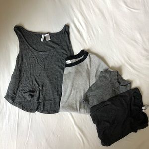 H&M GREY TOPS BUNDLE